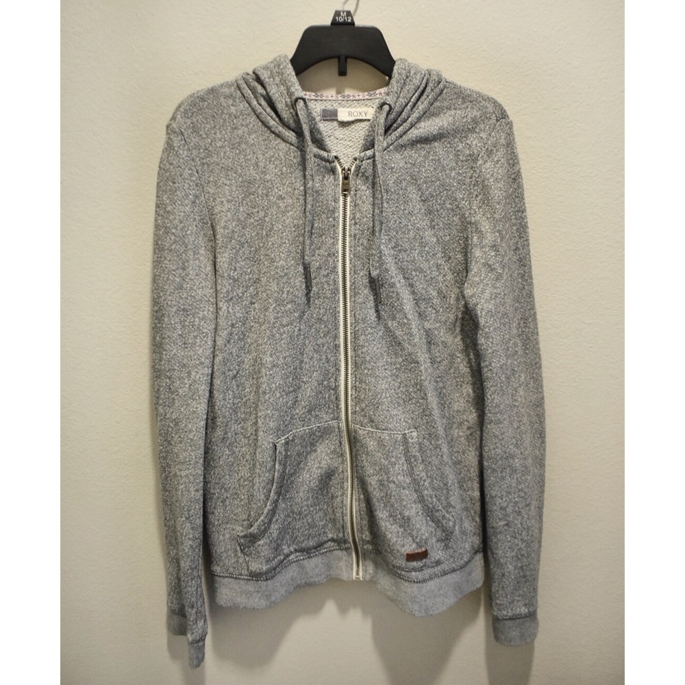 Roxy Women’s Speckled Gray Zip Up Hoodie